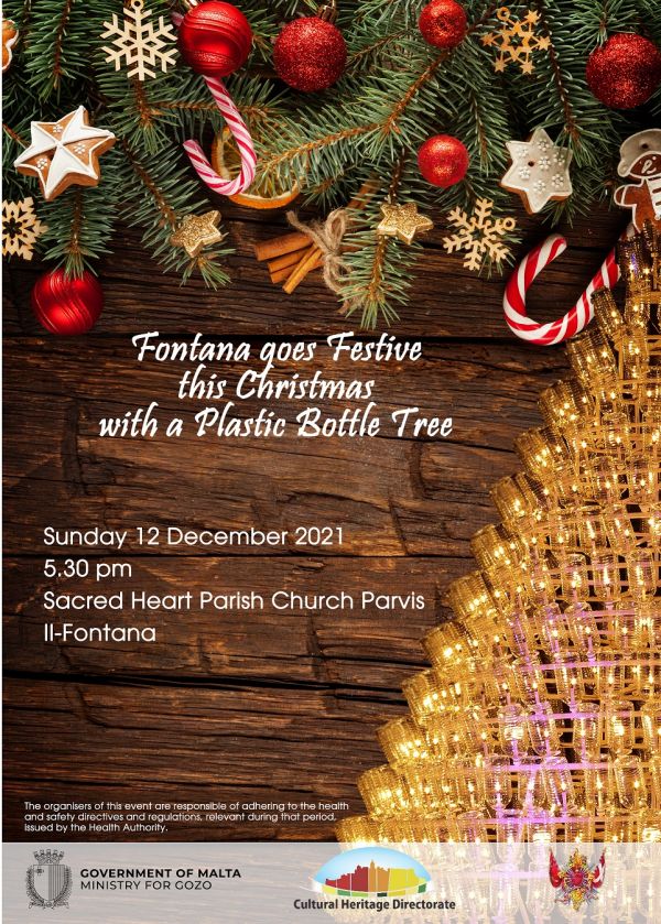Fontana goes Festive this Christmas with a Plastic Bottle Tree poster